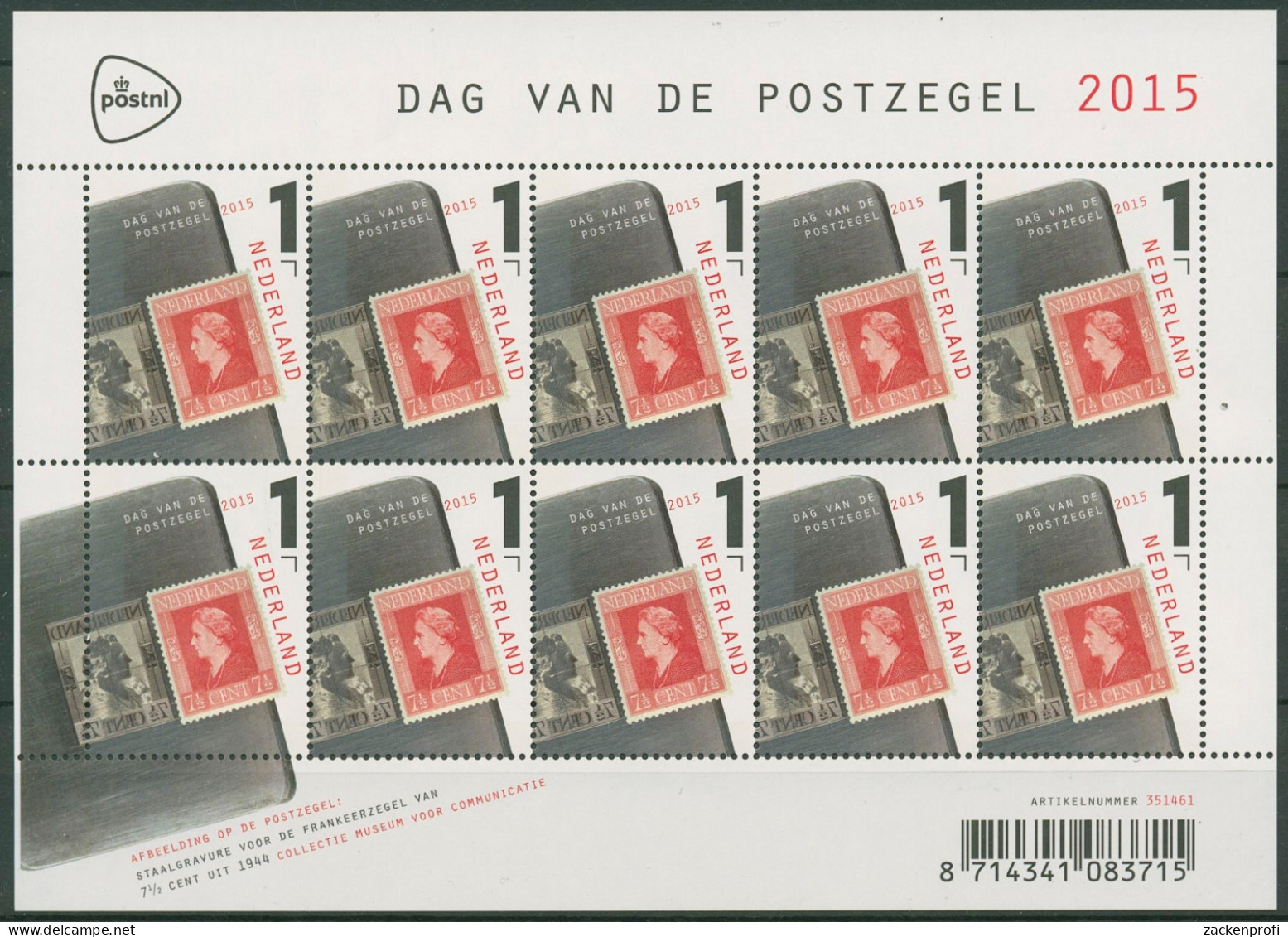 Niederlande 2015 Tag Der Briefmarke MiNr.432 3417 K Postfrisch (C95976) - Ungebraucht
