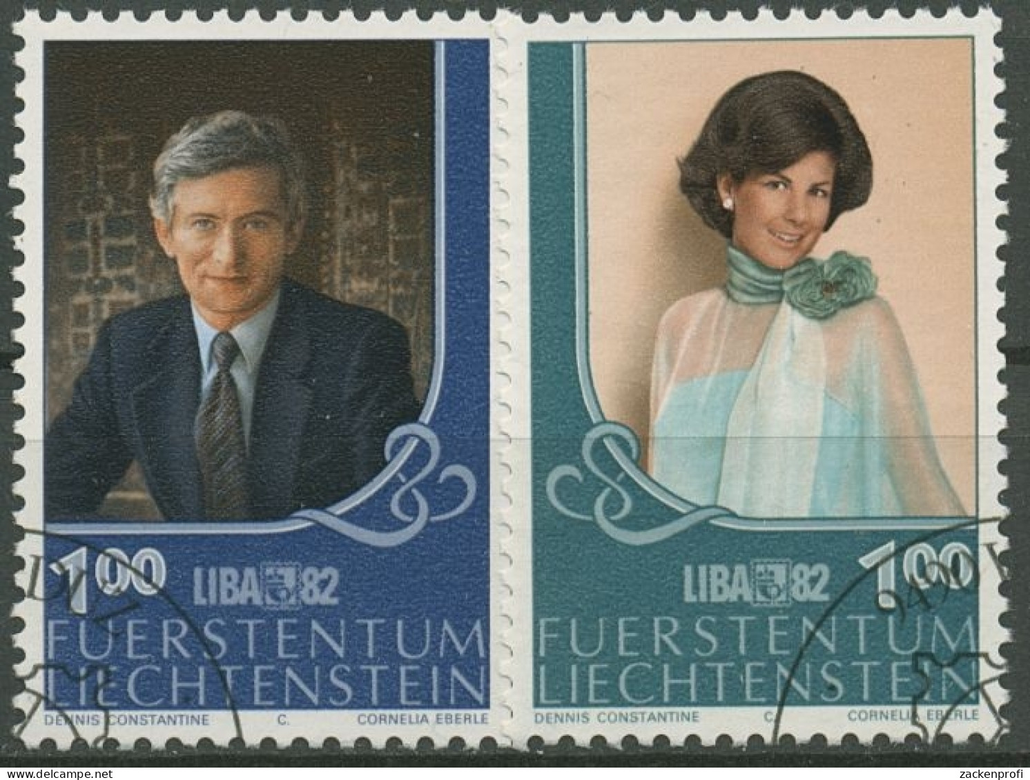 Liechtenstein 1982 LIBA Erbprinz Hans-Adam Prinzessin Marie 797/98 Gestempelt - Used Stamps