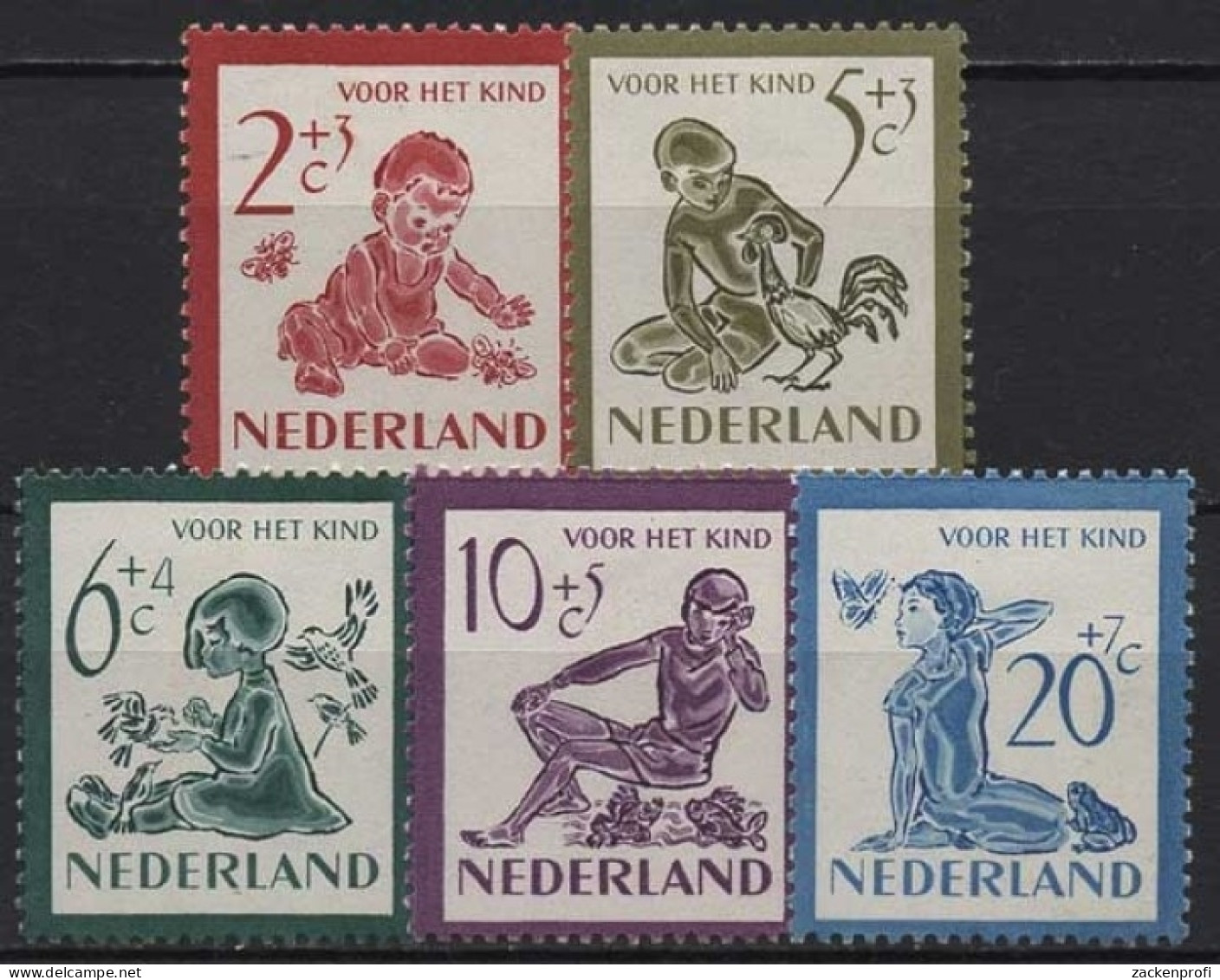 Niederlande 1950 Voor Het Kind Kinder Mit Tieren 565/69 Postfrisch - Ungebraucht