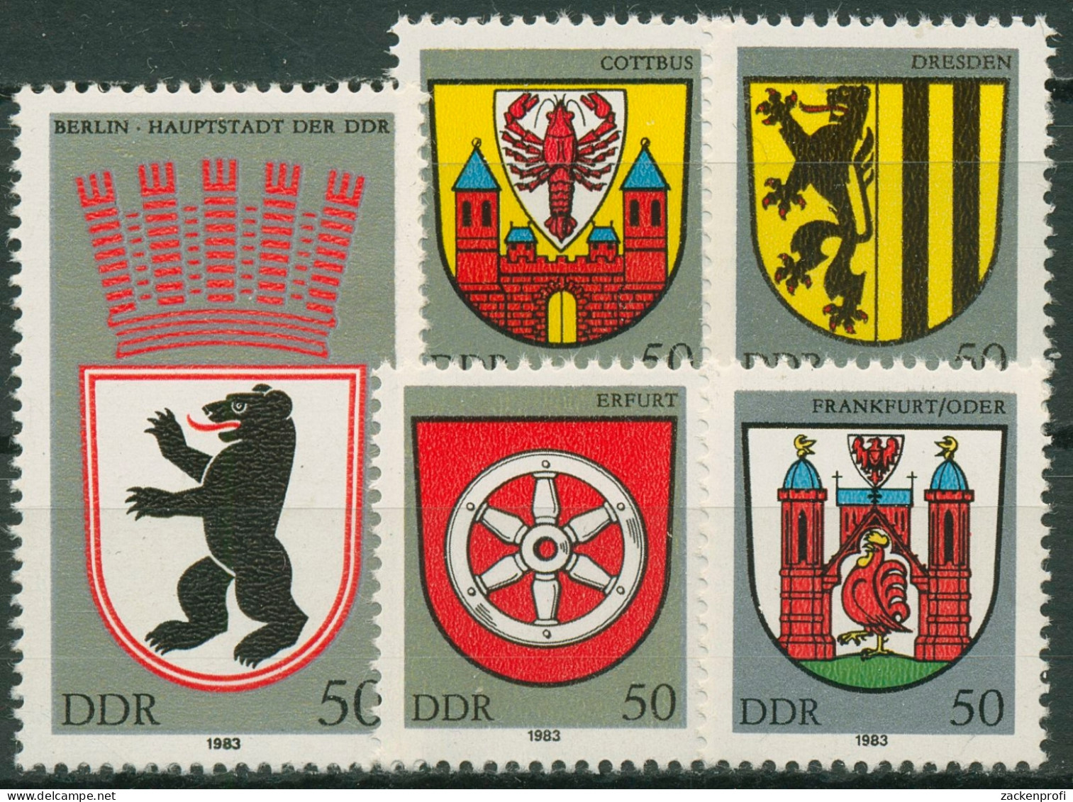 DDR 1983 Stadtwappen 2817/21 Postfrisch - Unused Stamps