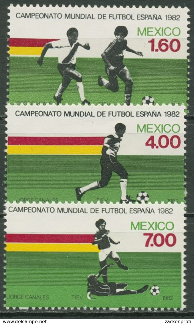 Mexiko 1982 Fußball-WM Spanien 1825/27 Postfrisch - Mexico