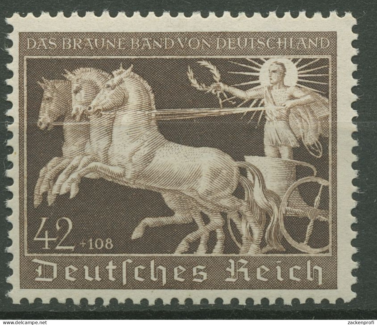 Deutsches Reich 1940 Galopprennen Das Braune Band 747 Postfrisch Geprüft - Unused Stamps