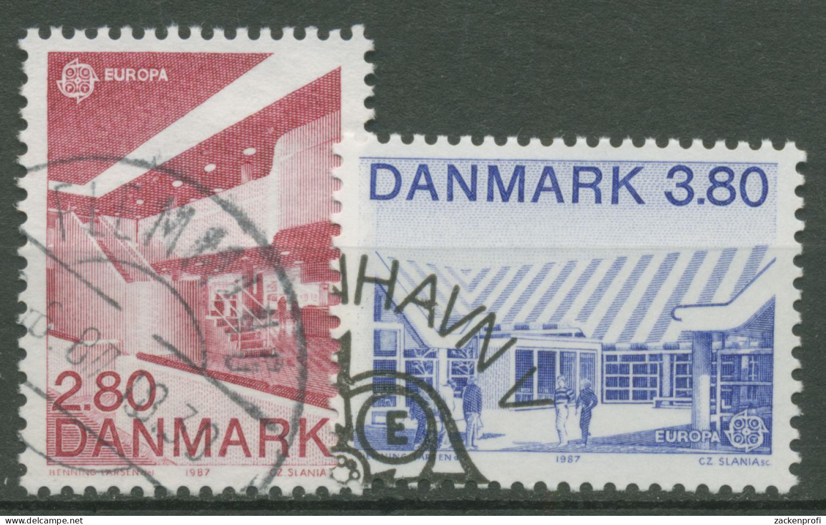 Dänemark 1987 Europa CEPT Architektur Bauwerke 895/96 Gestempelt - Oblitérés