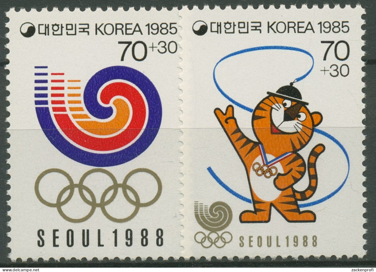 Korea (Süd) 1985 Olympia Sommerspiele'88 Seoul Maskottchen 1400/01 Postfrisch - Corée Du Sud