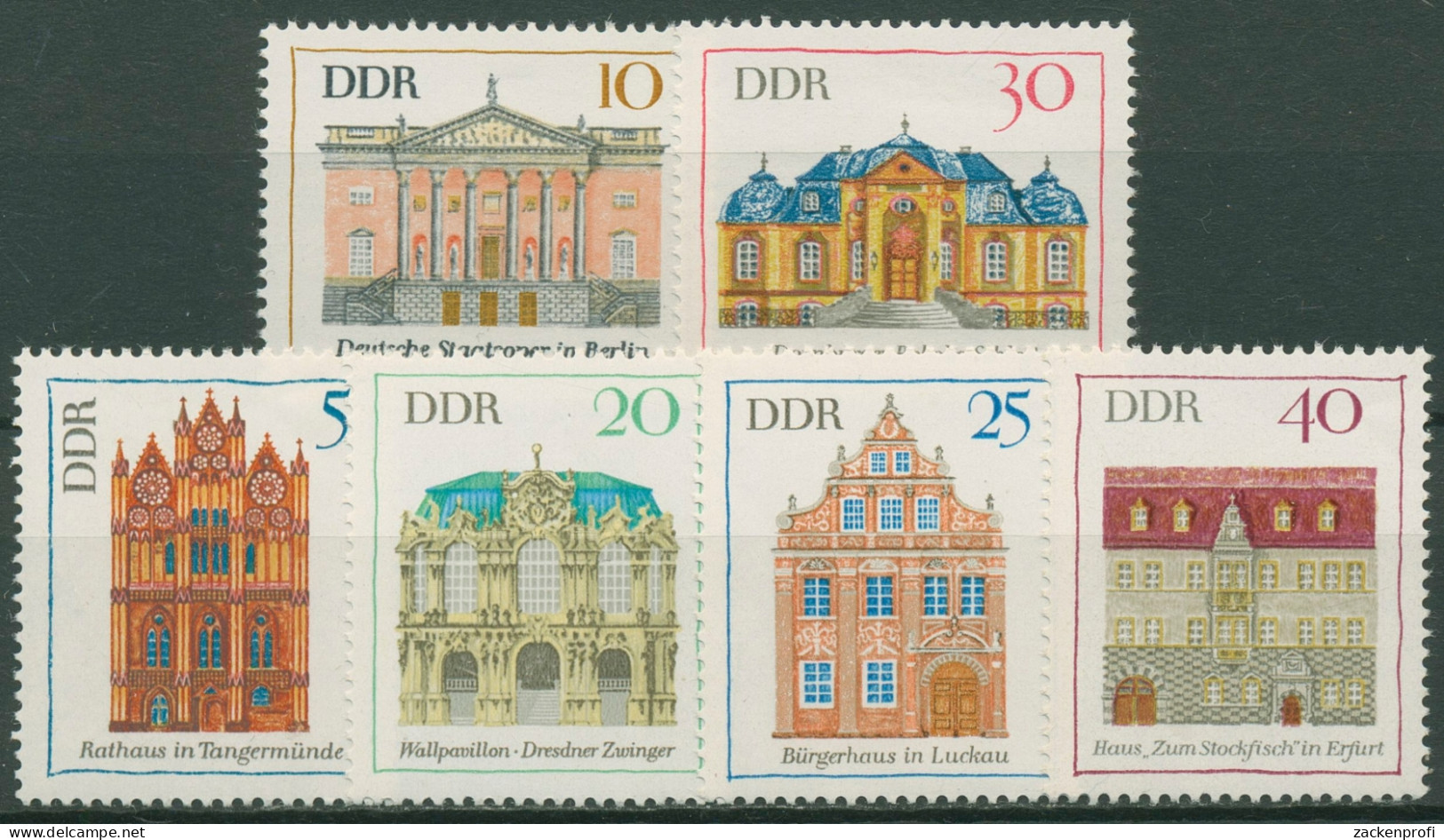DDR 1969 Bauwerke Staatsoper Berlin Schloss Rathaus 1434/39 Postfrisch - Unused Stamps