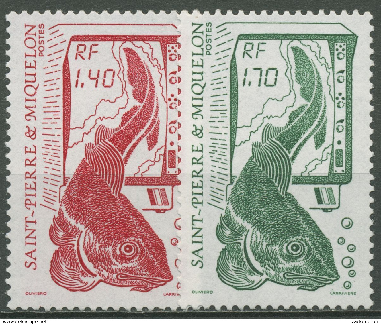 Saint-Pierre Et Miquelon 1989 Fischfang Kabeljau 579/80 Postfrisch - Unused Stamps