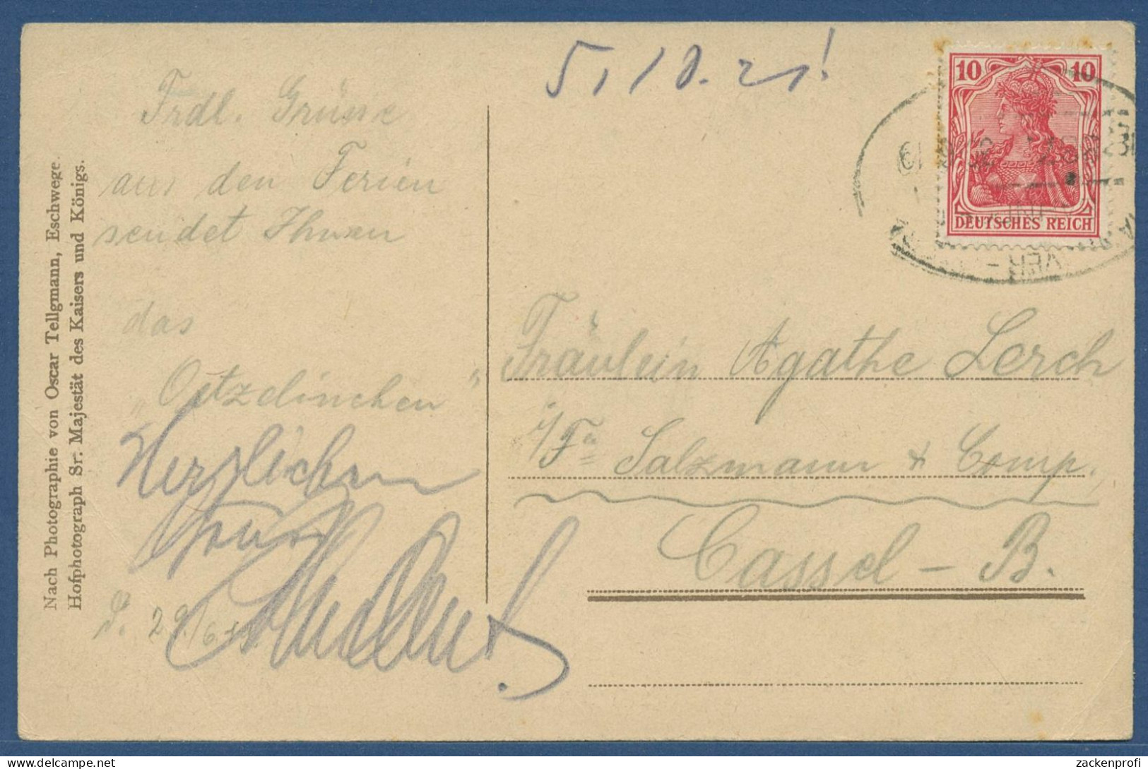 Hotel Frau Holle Bilstein Und Höllental Im Werratal, Gelaufen 1919 (AK4518) - Eschwege
