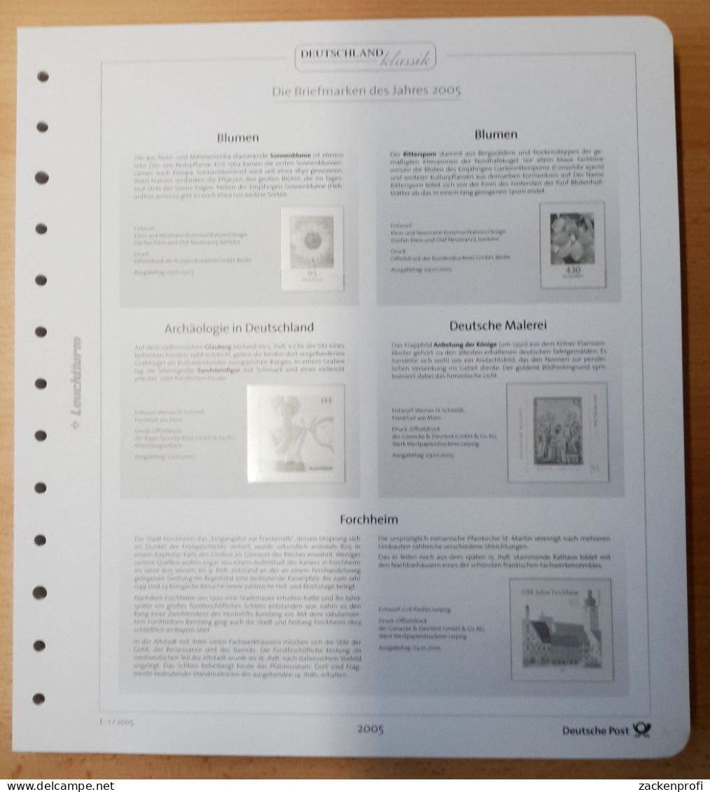 DEUTSCHE POST Deutschland Klassik Bund 2005/09 Gebraucht (Z2547) - Pre-printed Pages