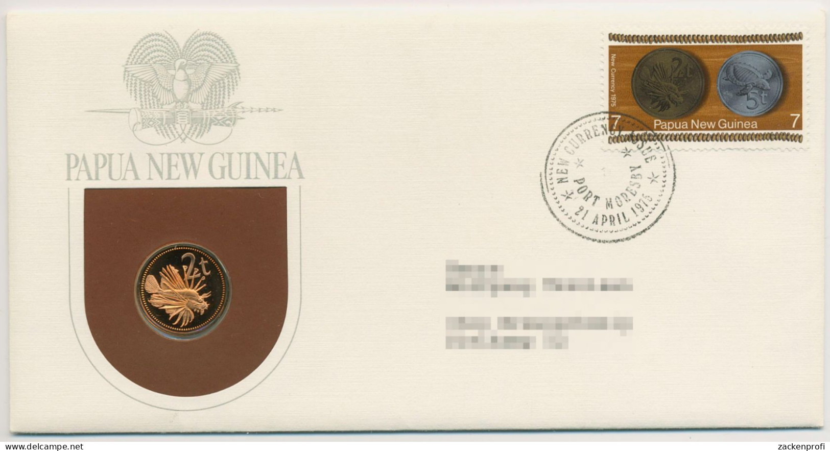 Papua Neuguinea 1975 Numisbrief 2 Toea (N428) - Papoea-Nieuw-Guinea