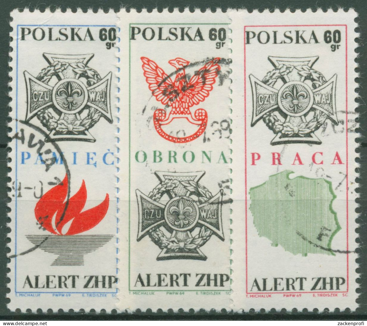 Polen 1969 Pfadfinder 1928/30 Gestempelt - Oblitérés