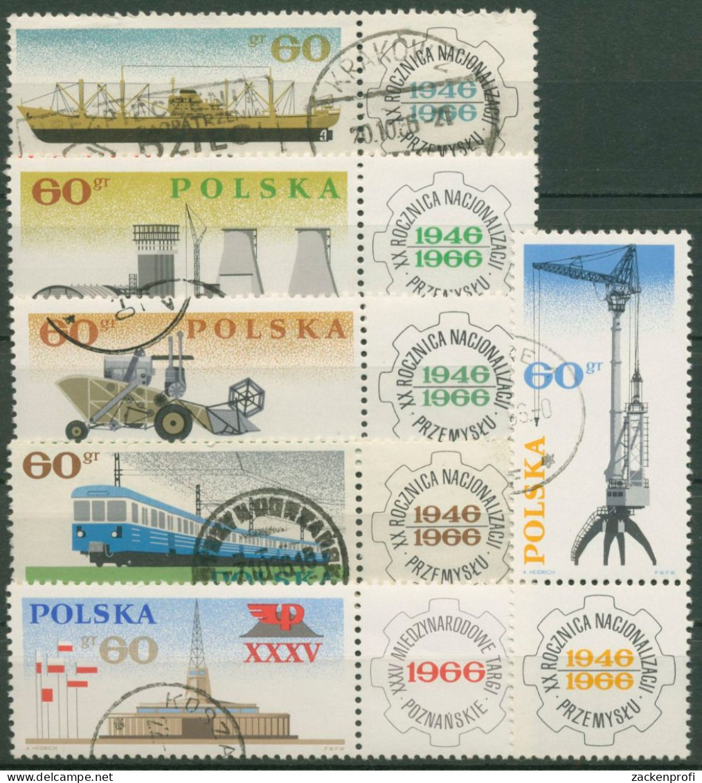 Polen 1966 Posener Messe Industrie 1674/79 Zf Gestempelt - Gebraucht