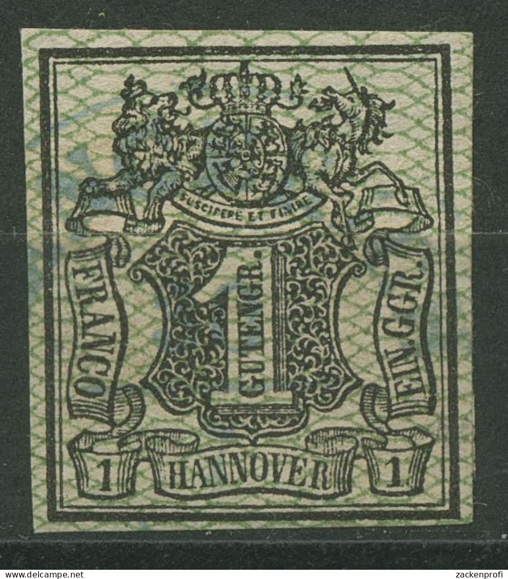 Hannover 1856/57 Wertschild Unter Wappen 9 Gestempelt - Hannover