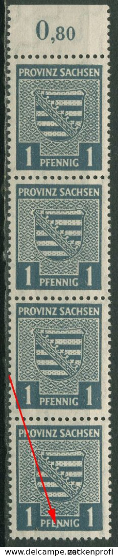 SBZ Provinz Sachsen 1945 Provinzwappen Mit Plattenfehler 73 X PF ? Postfrisch - Sonstige & Ohne Zuordnung