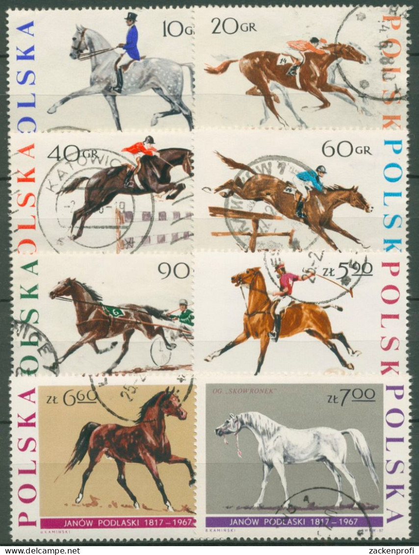 Polen 1967 Pferdesport Und 150 Jahre Pferdezucht 1740/47 Gestempelt - Used Stamps