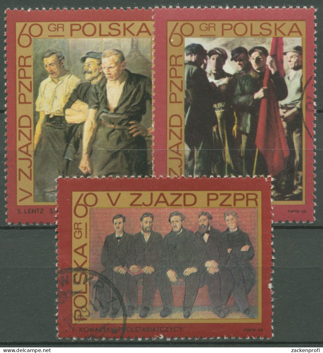 Polen 1968 Arbeiterpartei PZPR Gemälde 1882/84 Gestempelt - Oblitérés