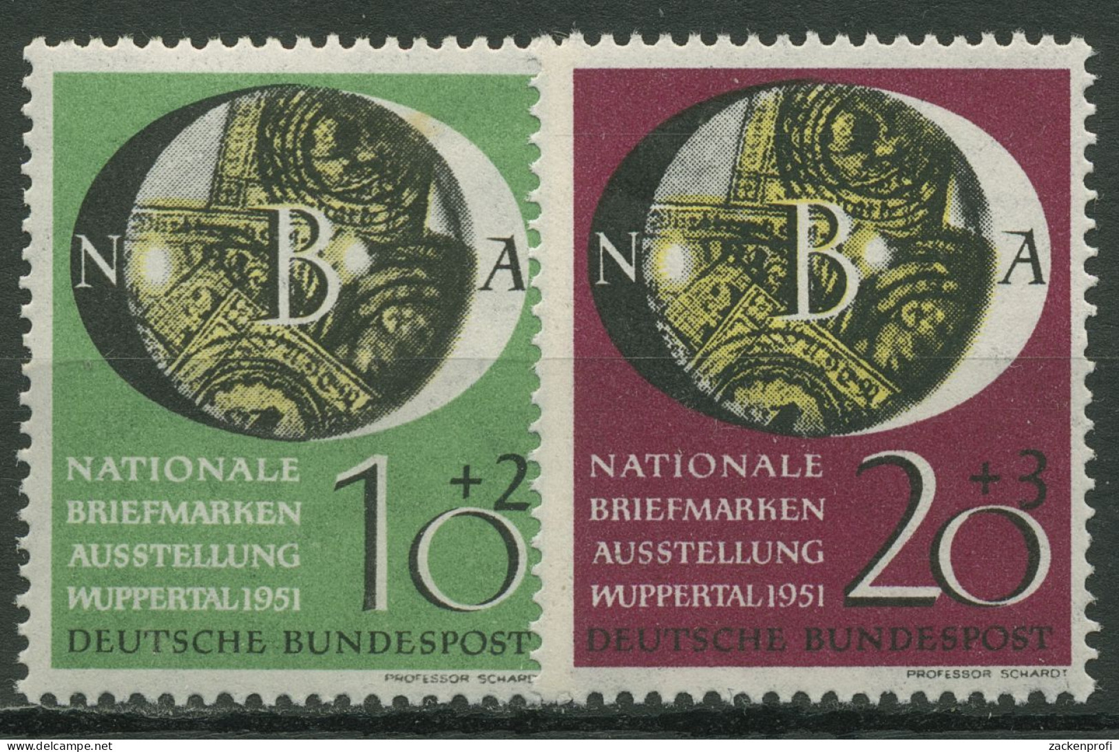 Bund 1951 Nationale Briefmarken-Ausstellung Wuppertal 141/42 Mit Falz - Neufs