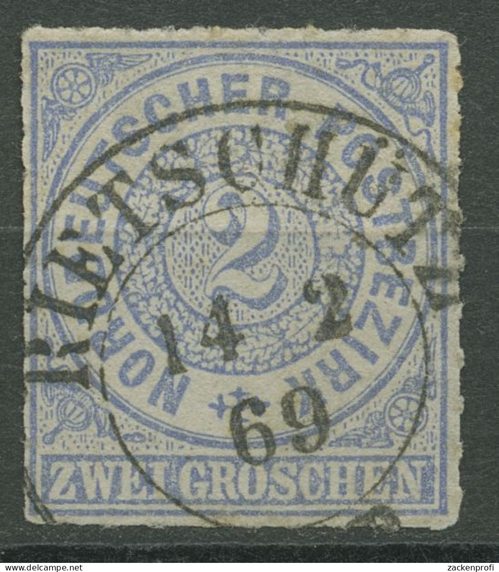 Norddeutscher Postbezirk NDP 1868 2 Groschen 5 Mit PR-K2-Stempel RIETSCHÜTZ - Used