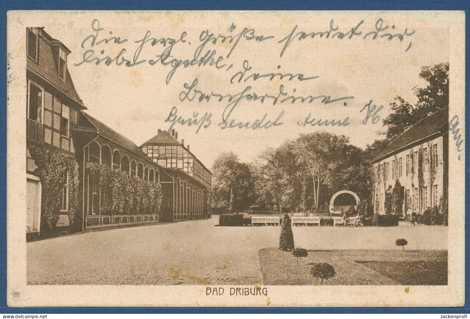 Bad Driburg Kuranlagen, Gelaufen 1925 (AK4507) - Bad Driburg