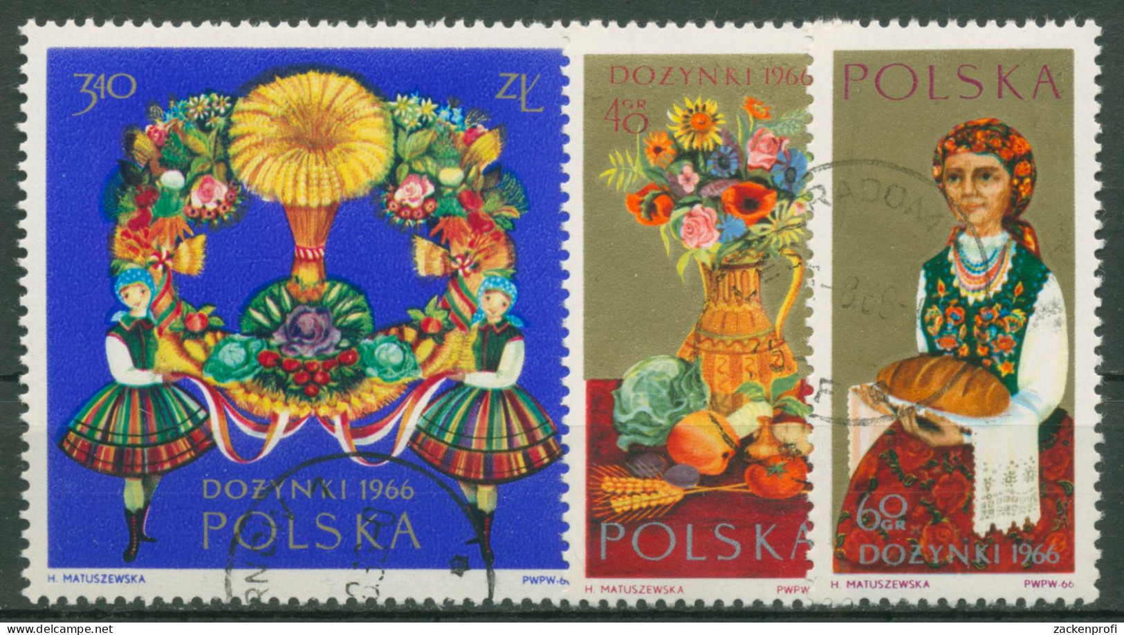 Polen 1966 Erntedankfest 1693/95 Gestempelt - Used Stamps