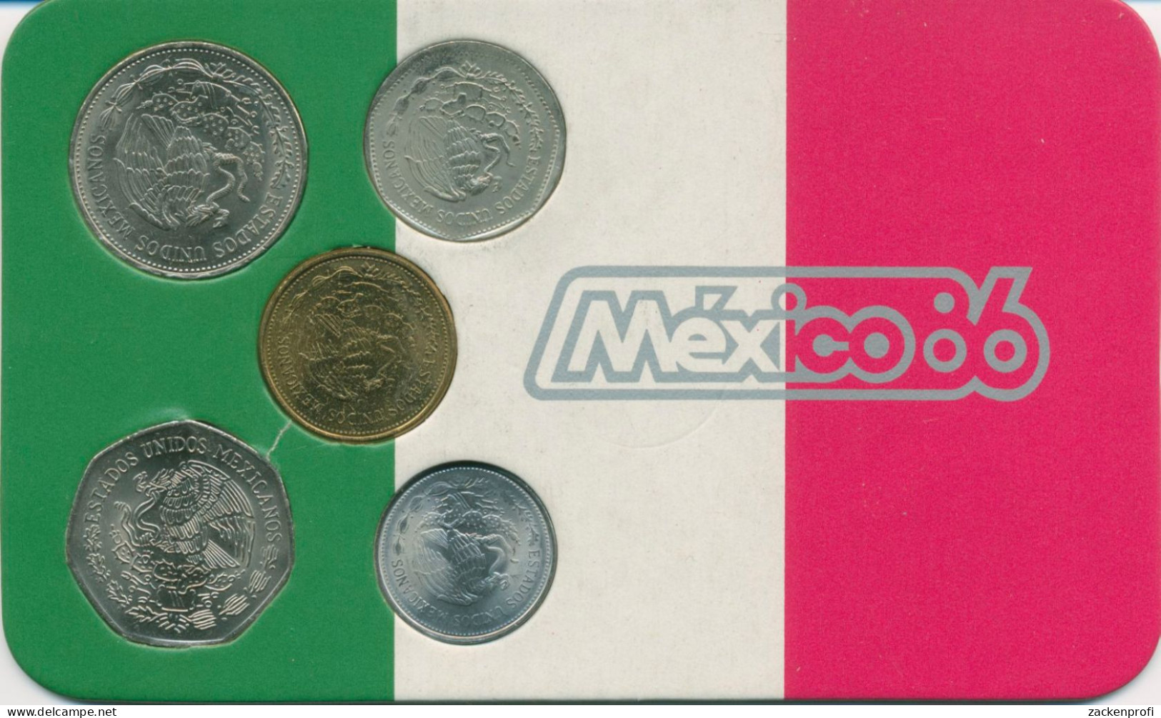 Mexiko 1984/85 Kursmünzen 1 - 100 Pesos Im Blister, St (m5735) - Messico