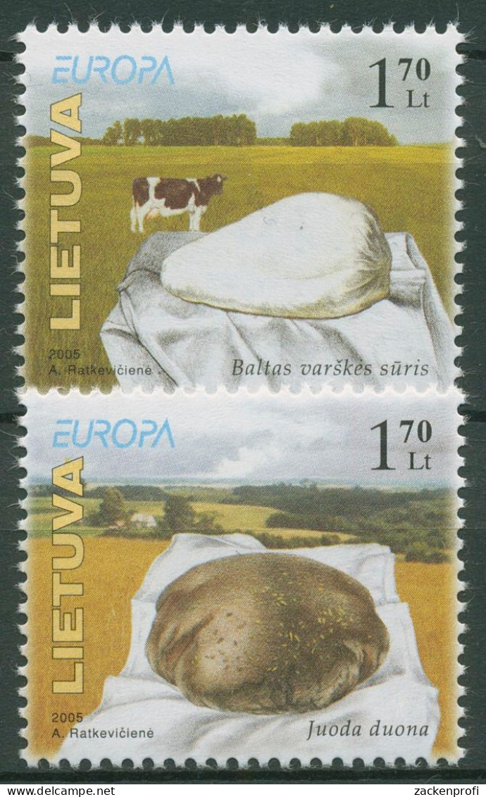 Litauen 2005 Europa CEPT Gastronomie Käse Brot 871/72 Postfrisch - Lituanie