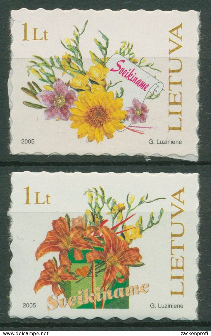 Litauen 2005 Grußmarken Blumen 866/67 Postfrisch - Lituania