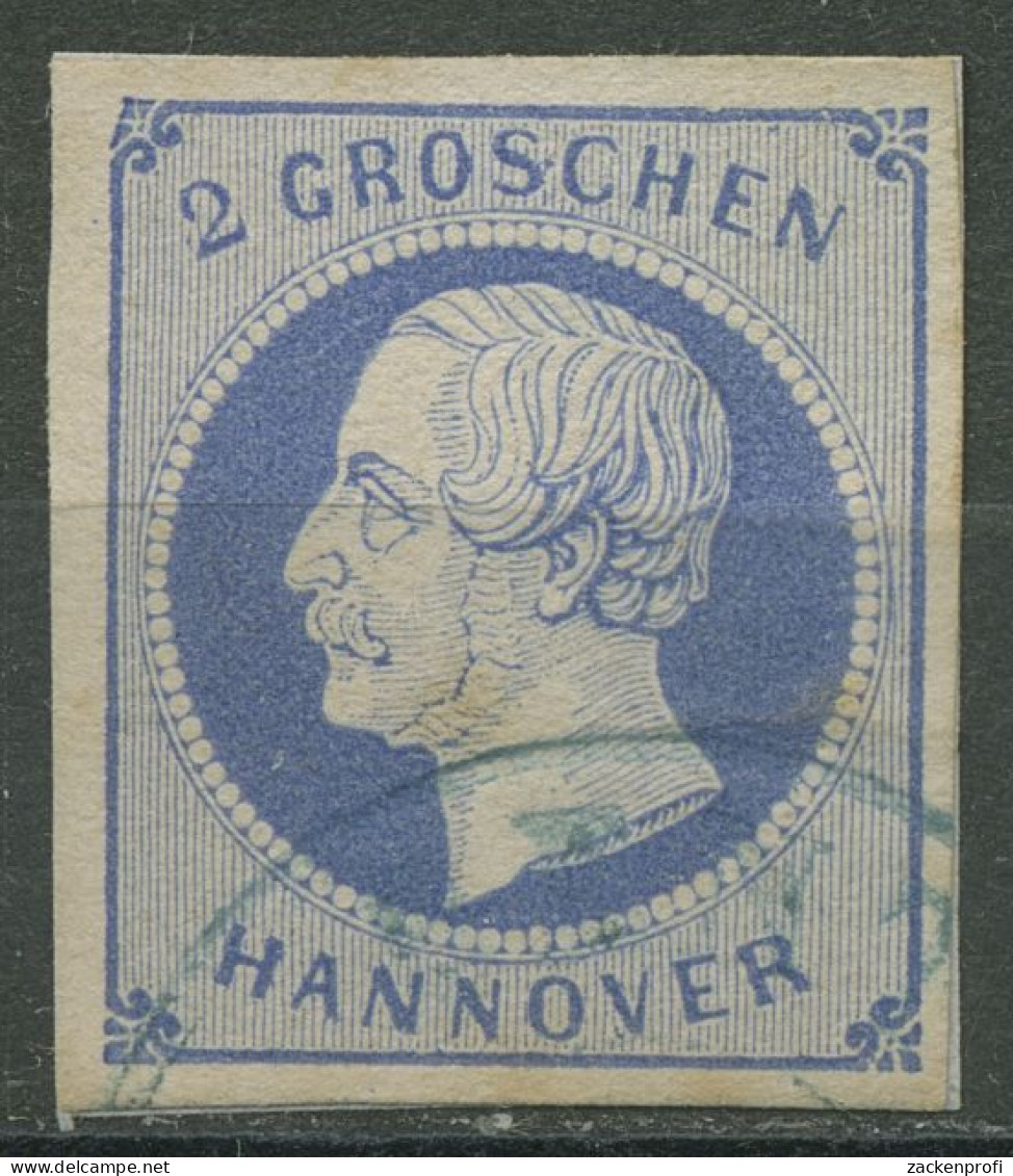Hannover 1859 König Georg V. 15 A Gestempelt, Briefstück - Hanovre