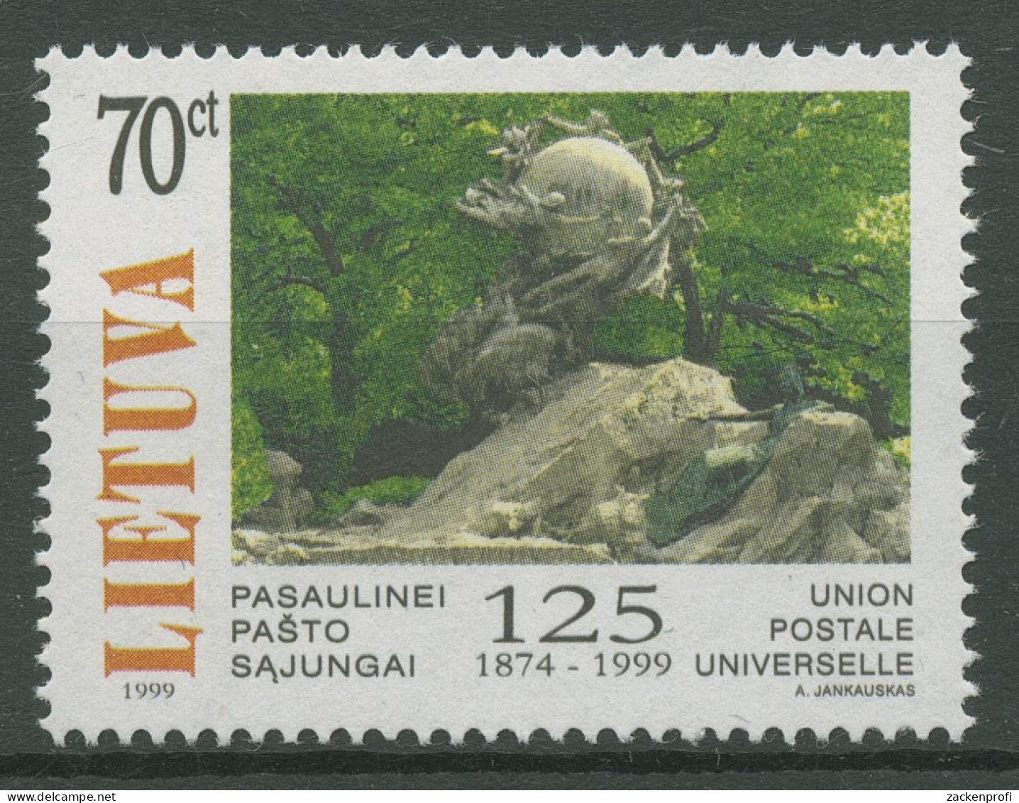 Litauen 1999 Weltpostverein UPU Denkmal Bern 700 Postfrisch - Lithuania