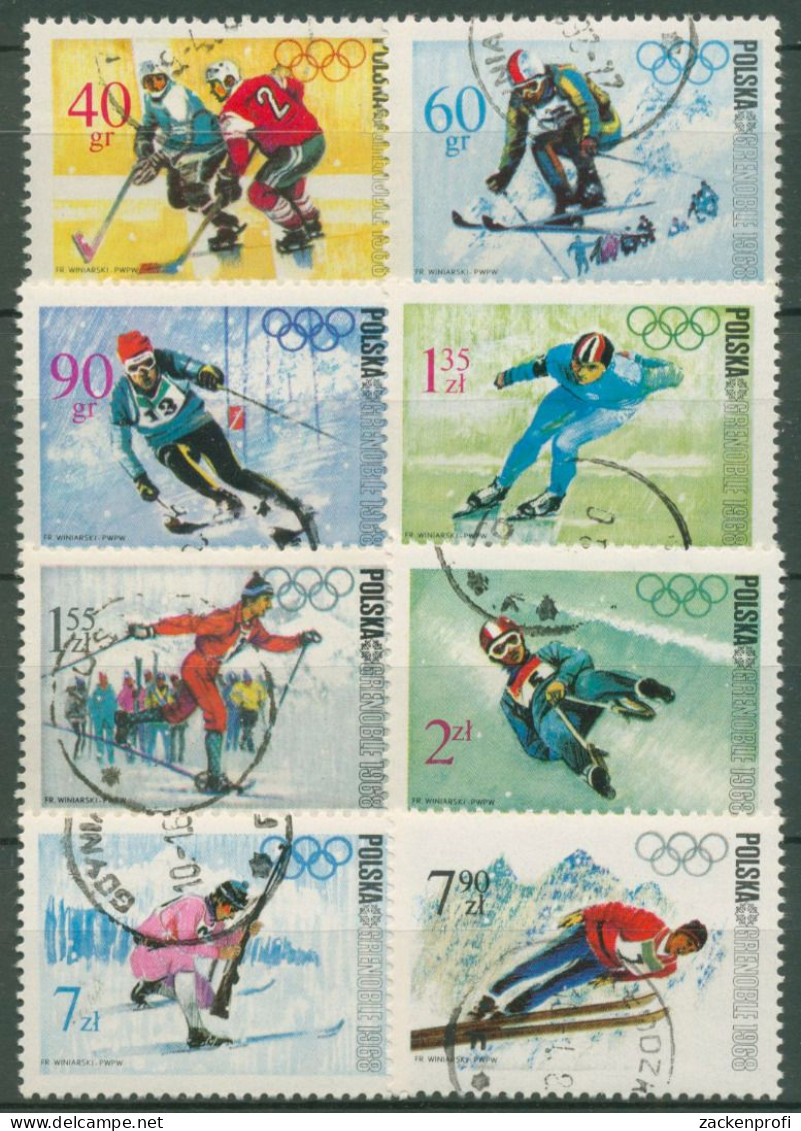 Polen 1968 Olympia Winterspiele Grenoble 1820/27 Gestempelt - Used Stamps