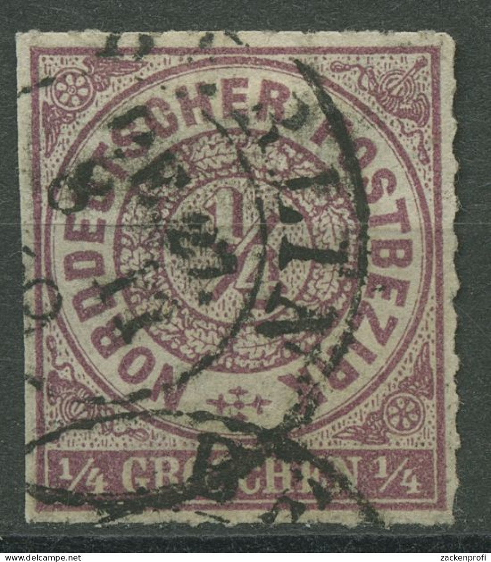 Norddeutscher Postbezirk NDP 1868 1/4 Groschen 1 B Gestempelt - Used