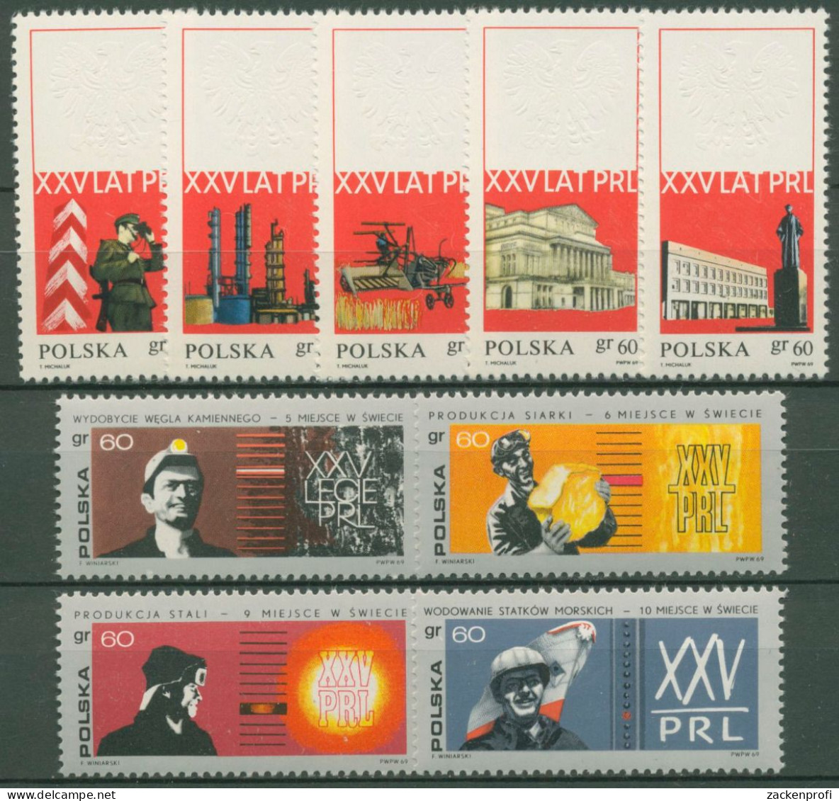 Polen 1969 25 Jahre Volksrepublik 1931/39 Postfrisch - Neufs