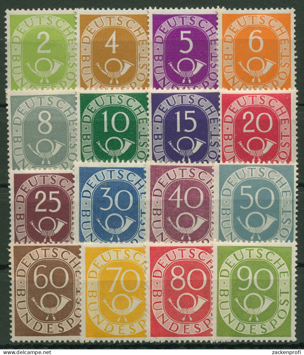 Bund 1951 Freimarken Posthorn 123/38 Mit Falz, Zum Teil Kleine Fehler - Unused Stamps