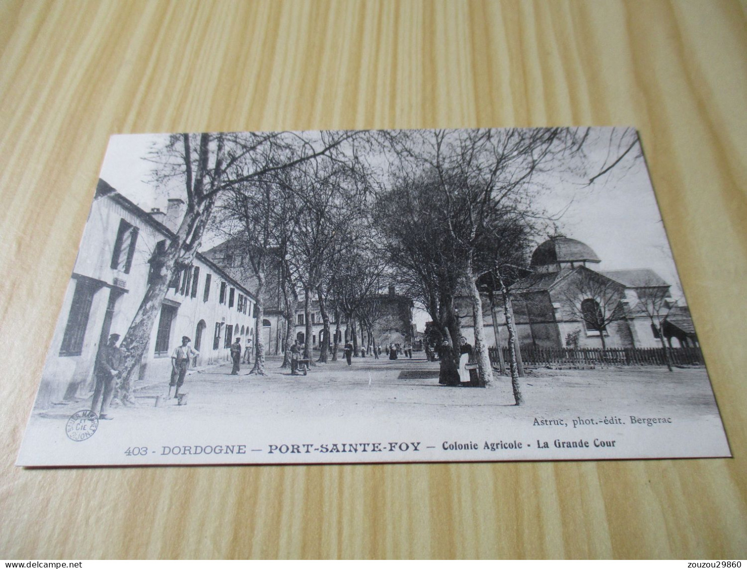 CPA Port-Sainte-Foy (24).Colonie Agricole - La Grande Cour - Carte Animée. - Autres & Non Classés