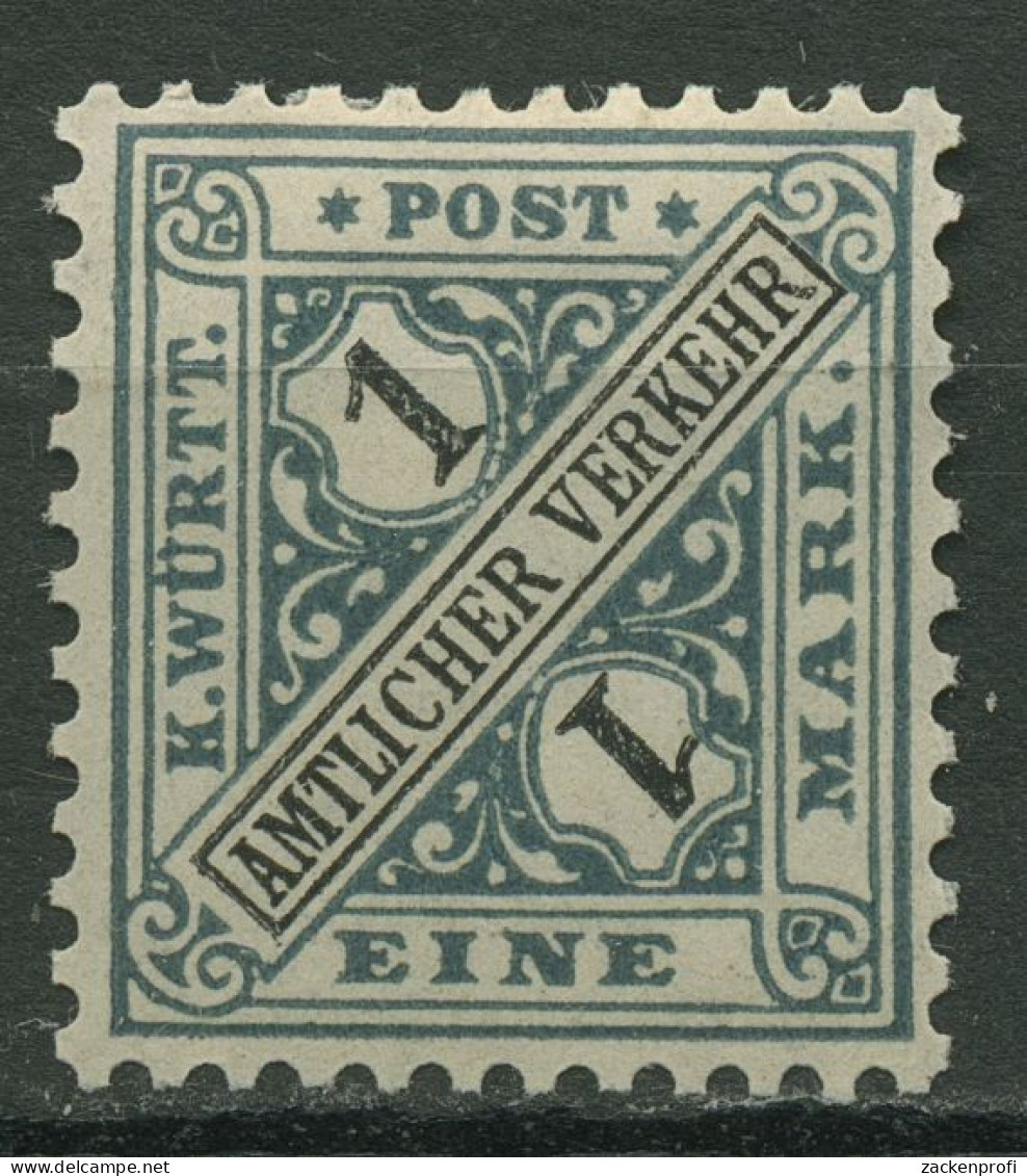 Württemberg Dienstmarken 1917 Ziffer In Schildern 254 Mit Falz - Postfris