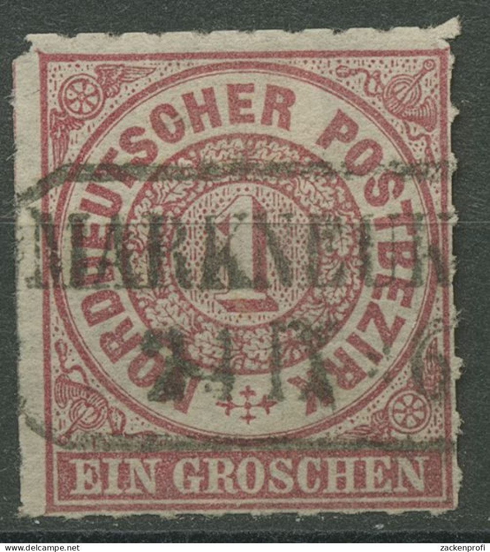 Norddeutscher Postbezirk NDP 1868 1 Groschen 4 Mit SA Ra 2 -Stpl. MARKNEUKIRCHEN - Used
