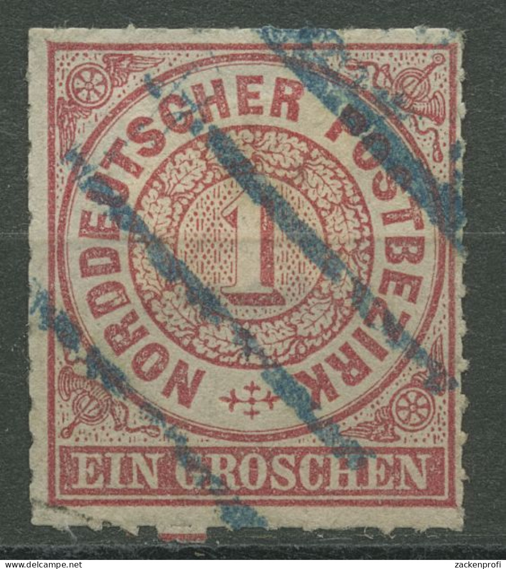 Norddeutscher Postbezirk NDP 1868 1 Gr. 4 Mit HAMBURG Vierstrichstempel Blau - Used