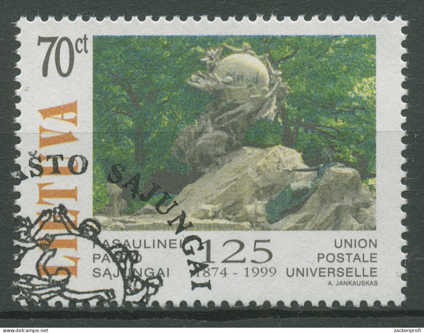 Litauen 1999 Weltpostverein UPU Denkmal Bern 700 Gestempelt - Lituanie