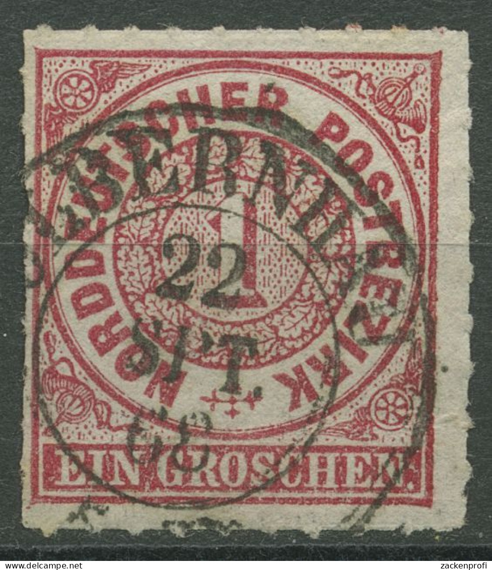 Norddeutscher Postbezirk NDP 1868 1 Groschen 4 Mit SA K2-Stpl. OLBERNHAU - Used