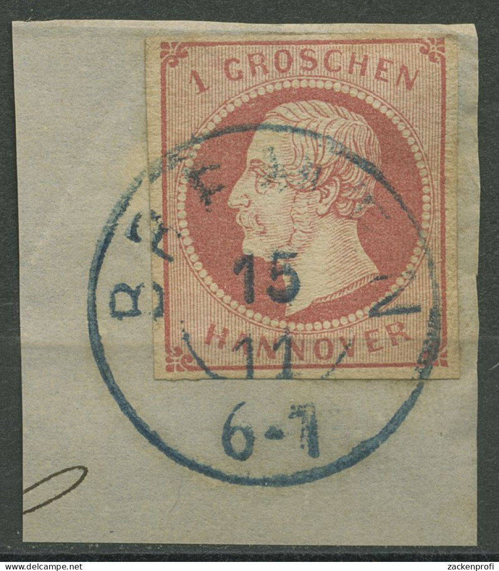 Hannover 1859 König Georg V. 14 A Mit K2-Stpl. BREMEN, Briefstück - Hanovre