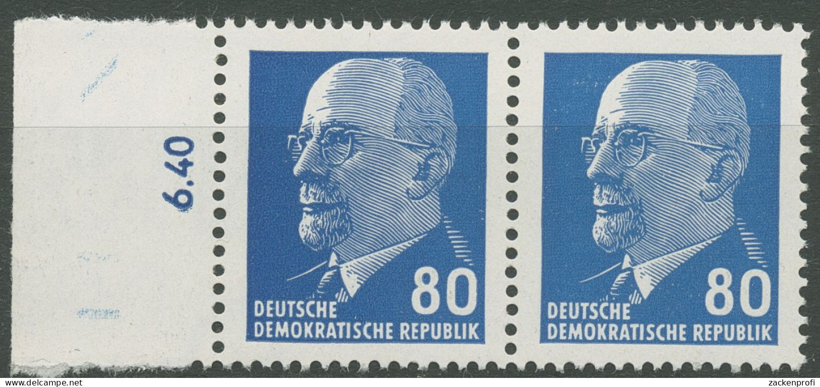 DDR 1967 Walter Ulbricht 1331 Ax II Waag. Paar Rand Links Postfrisch - Unused Stamps