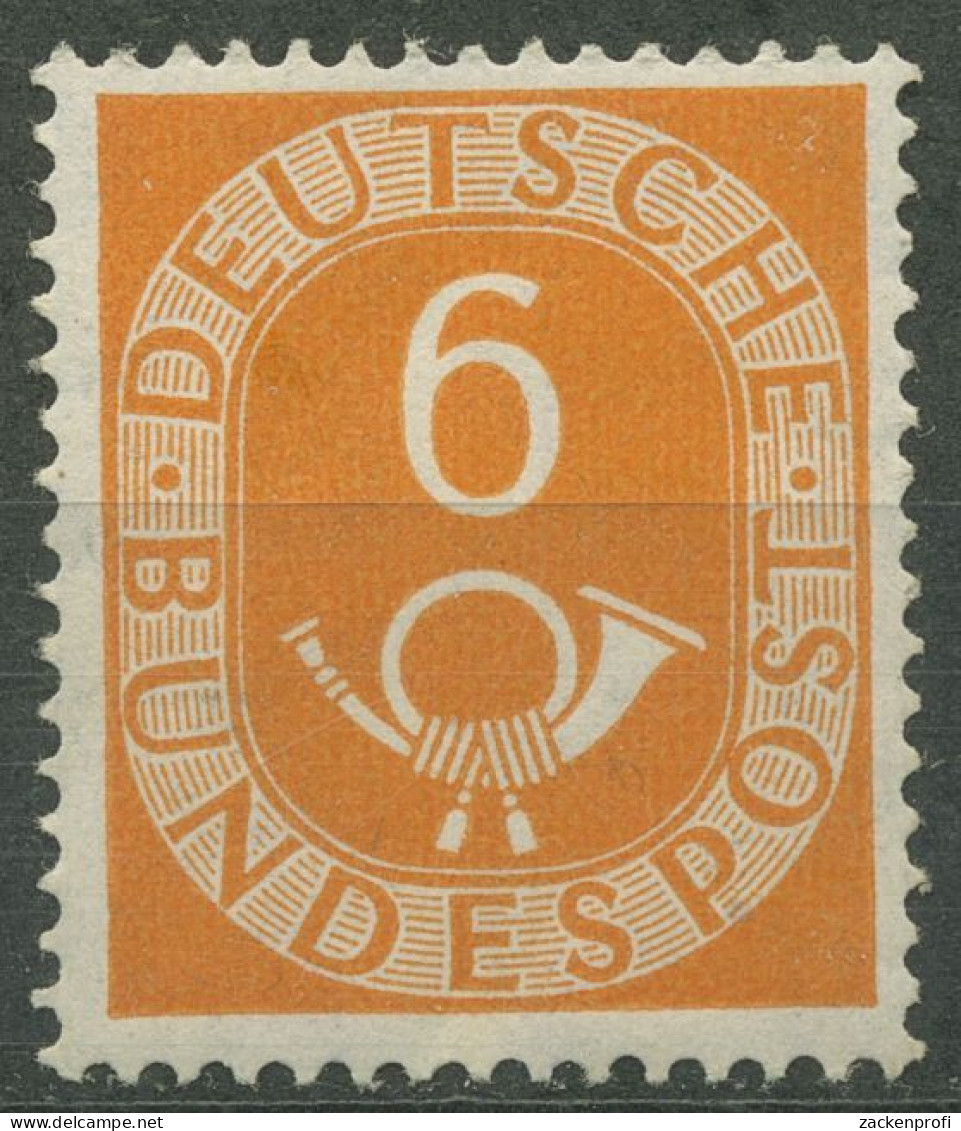 Bund 1951 Freimarke Posthorn 126 Postfrisch, Bügig (R81054) - Ungebraucht