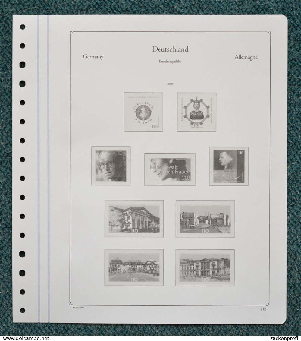 KABE Of Vordruckblätter Bund 2000/04 Gebraucht (Z3094) - Pre-printed Pages