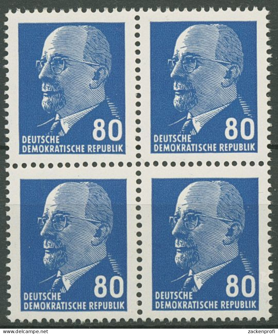 DDR 1967 Walter Ulbricht 1331 Ax II 4er-Block Postfrisch - Unused Stamps