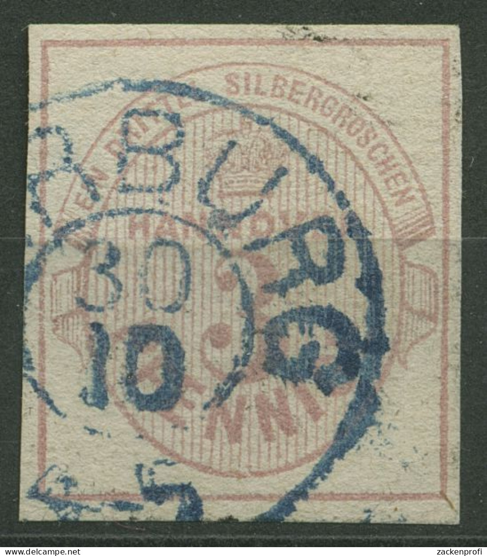 Hannover 1859 Wertangabe Und Krone Im Oval 13 A Gestempelt - Hanover
