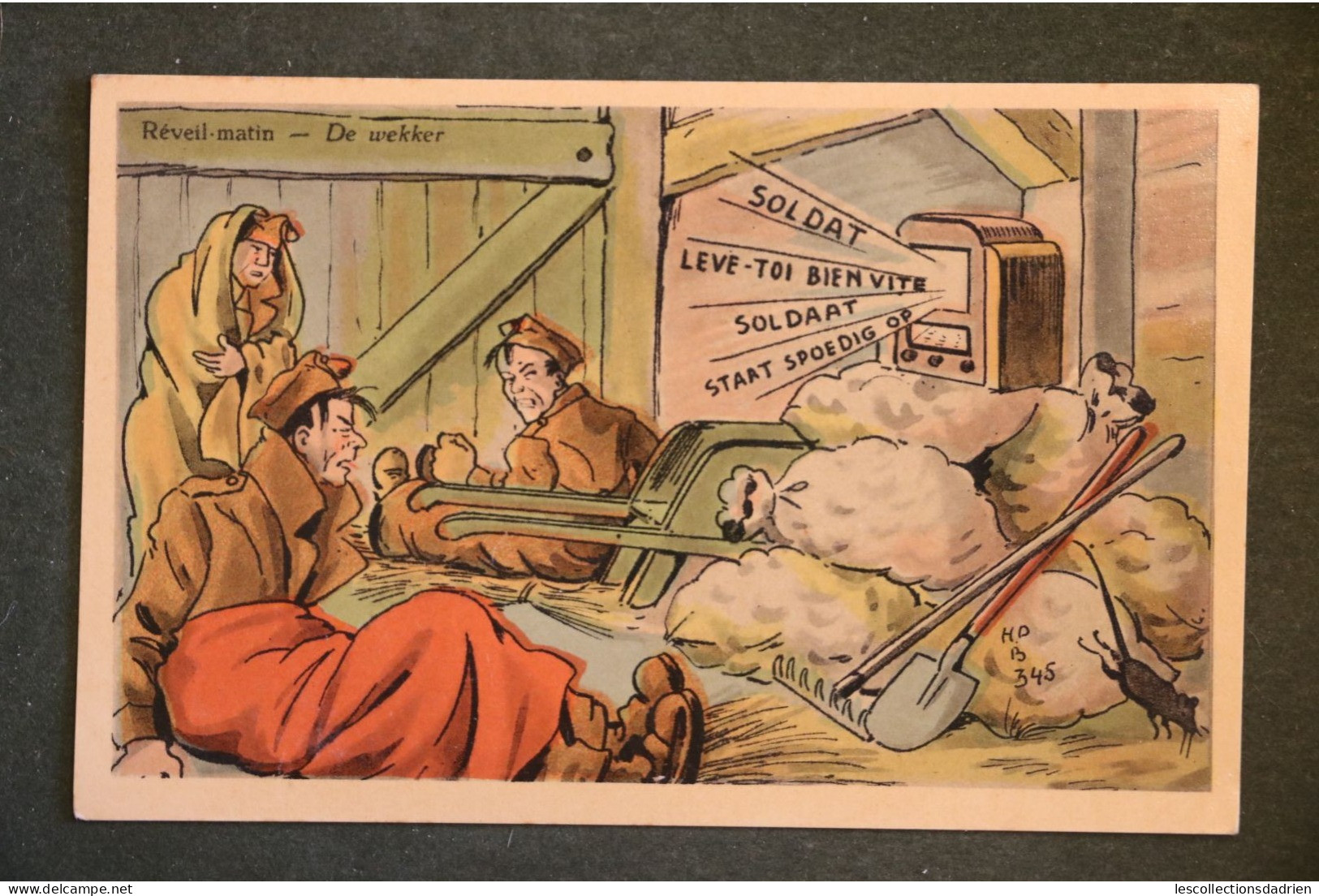 Carte Postale Humorisitque  - Militaires Soldats Réveil-matin De Wekker H.d B 345 - Humour