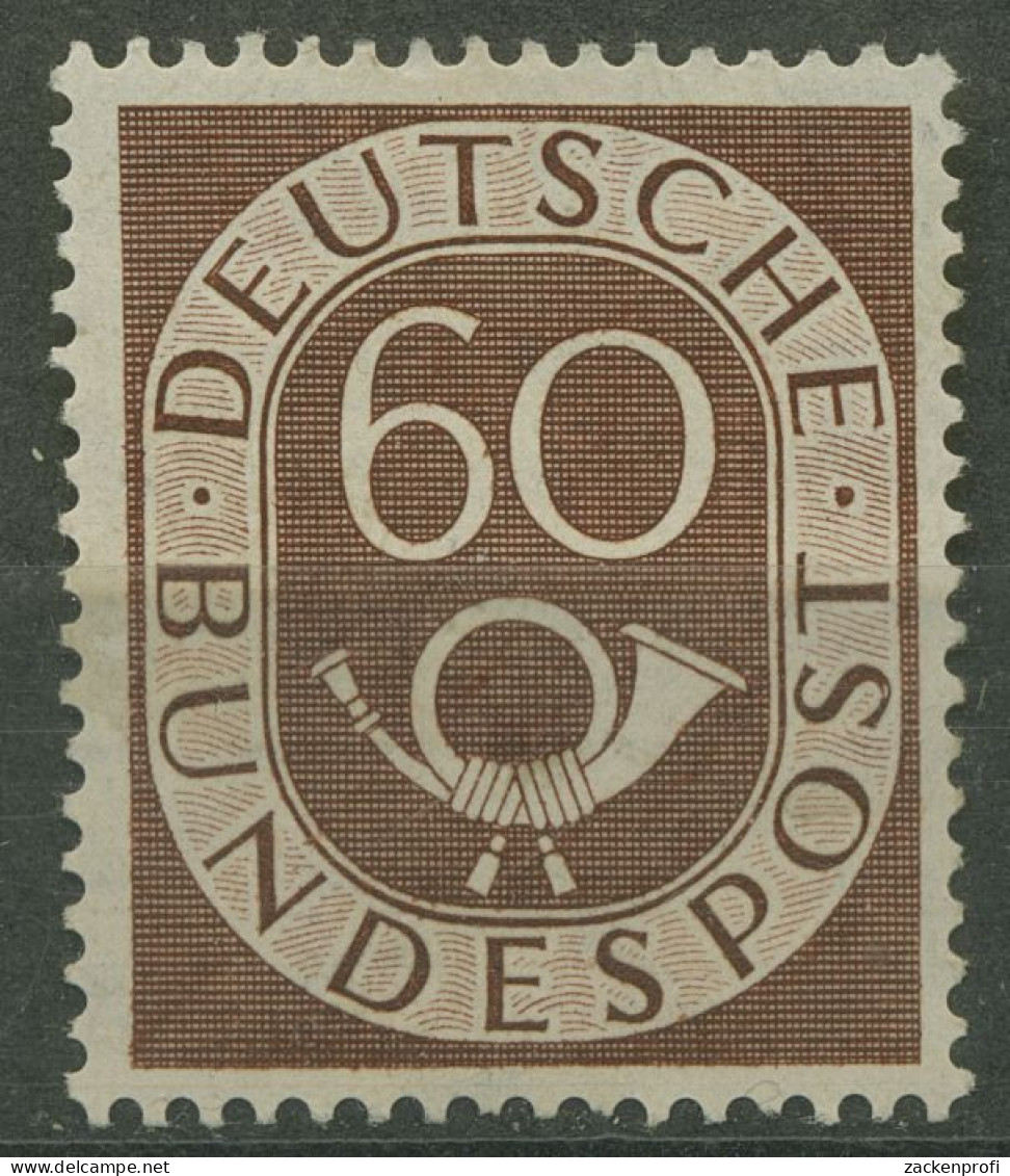 Bund 1951 Freimarke Posthorn 135 Postfrisch, Kl. Fehler (R81043) - Unused Stamps