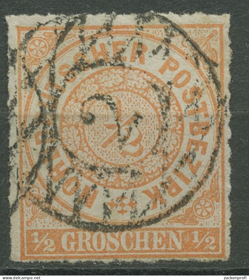 Norddeutscher Postbezirk NDP 1868 1/2 Groschen 3 Mit SA Nr. Stpl. 2 LEIPZIG - Usados