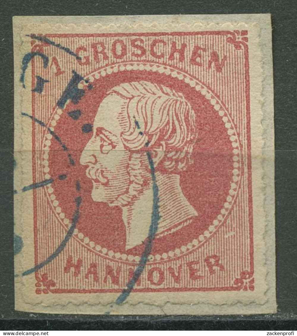 Hannover 1864 König Georg V. 1 Gr, 23 Y Gestempelt, Briefstück - Hanover