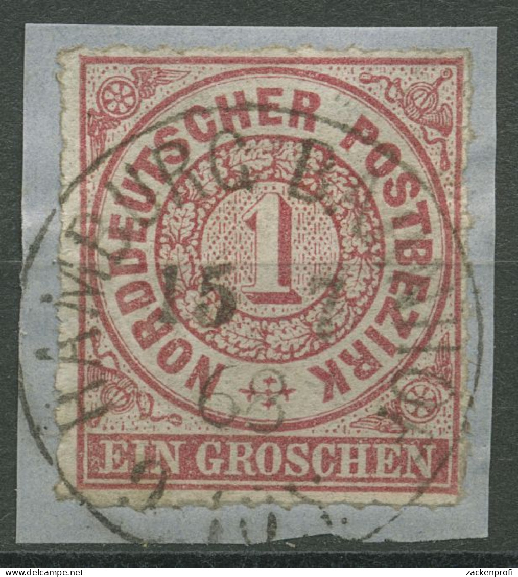 Norddeutscher Postbezirk NDP 1868 1 Gr. 4 Mit PR-K1-Stempel HAMBURG BAHNHOF - Gebraucht