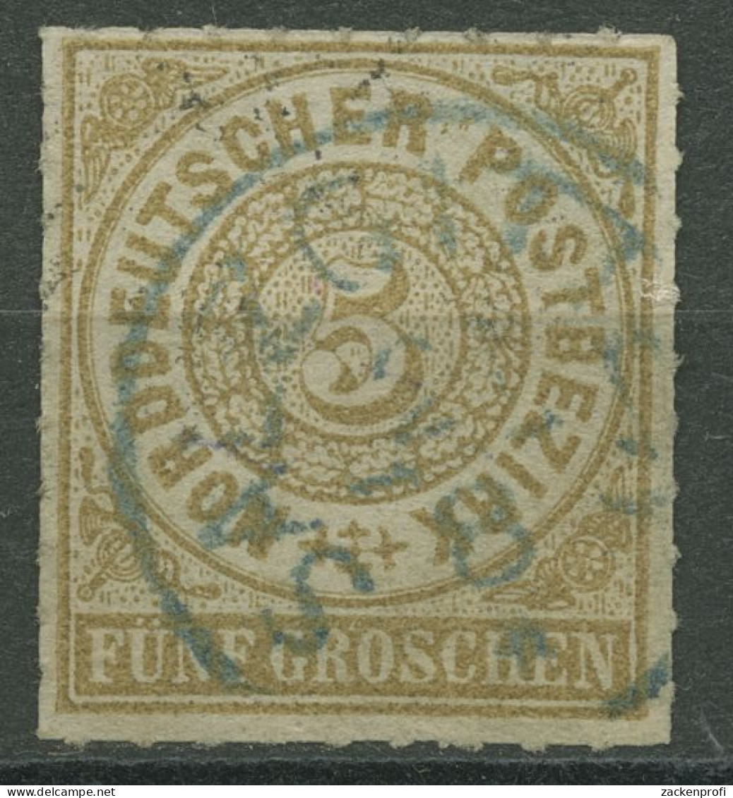 Norddeutscher Postbezirk NDP 1868 5 Groschen 6 Mit HV-K1-Stempel SALZGITTER Blau - Used